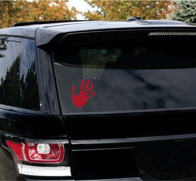 BoStrong Foundation window sticker on rear of car